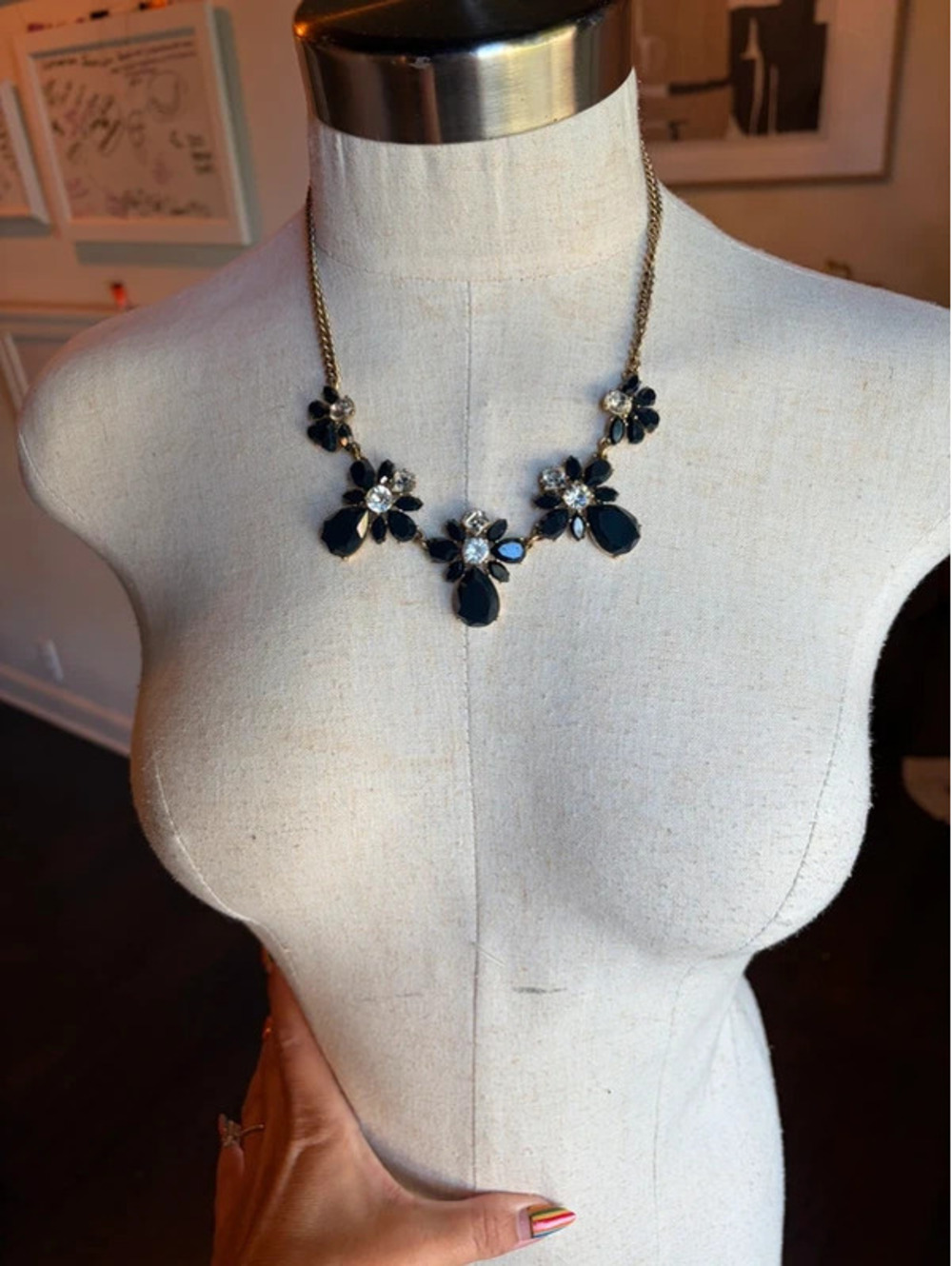 J.Crew Navy blue Statement  Necklace